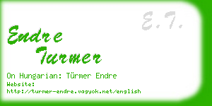 endre turmer business card